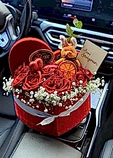 Kalp Kutuda 11 G�l Ay�c�k Hediye 