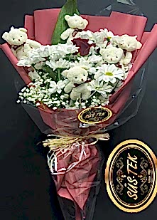 5 Ay�c�kl� Papatya G�l Buketi