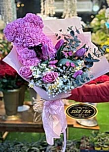 Happy Bear Lale Pembe G�l Buketi