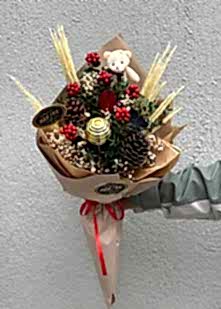 Kokina K�rm�z� G�l Ay�c�k Kraft Buket